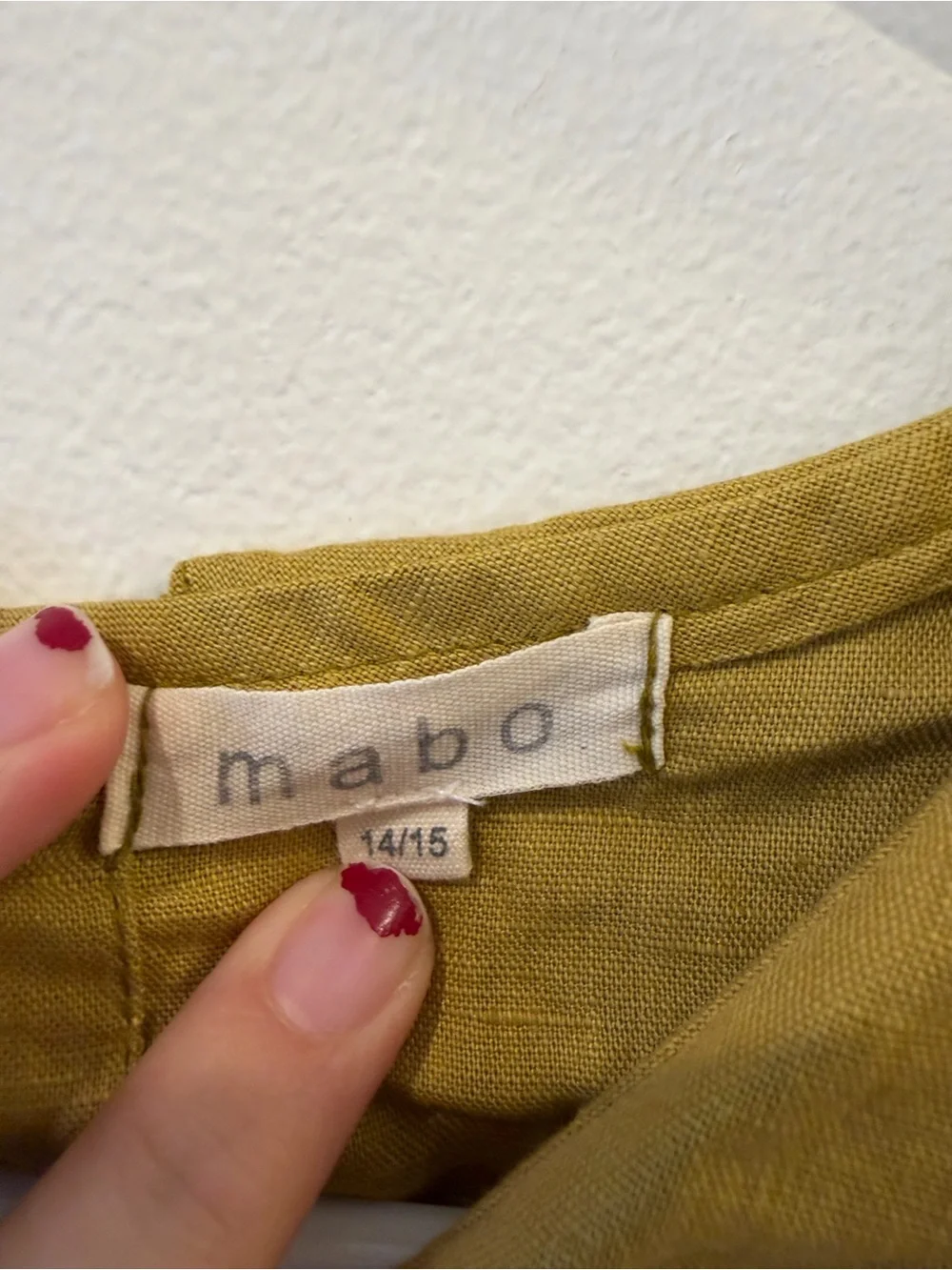 Mabo Olive Tie-Hem Collared Blouse
